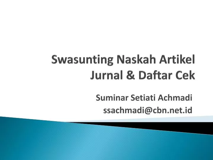 swasunting naskah artikel jurnal daftar cek