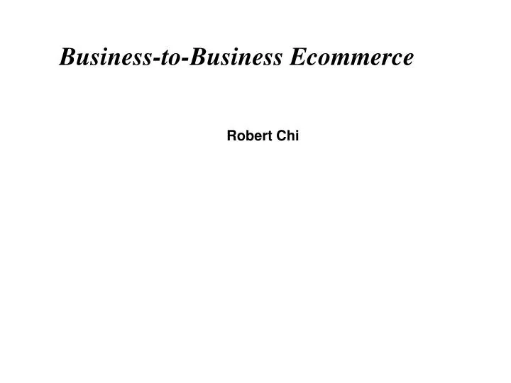 business to business ecommerce