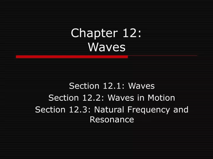 chapter 12 waves