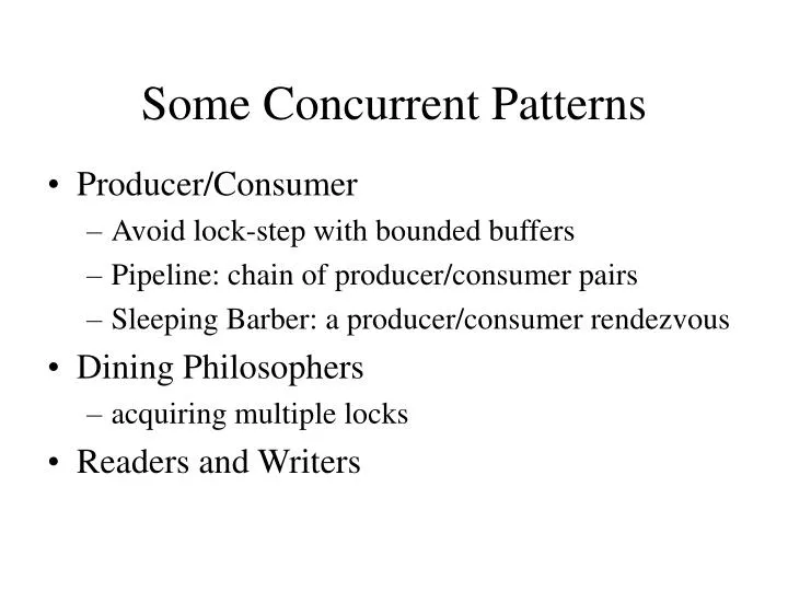 some concurrent patterns