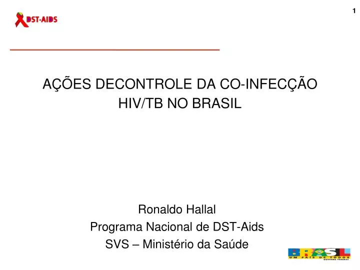 a es decontrole da co infec o hiv tb no brasil