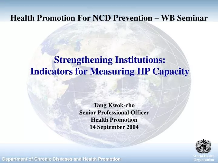 health promotion for ncd prevention wb seminar