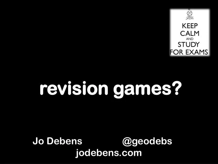 revision games