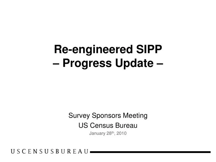 re engineered sipp progress update