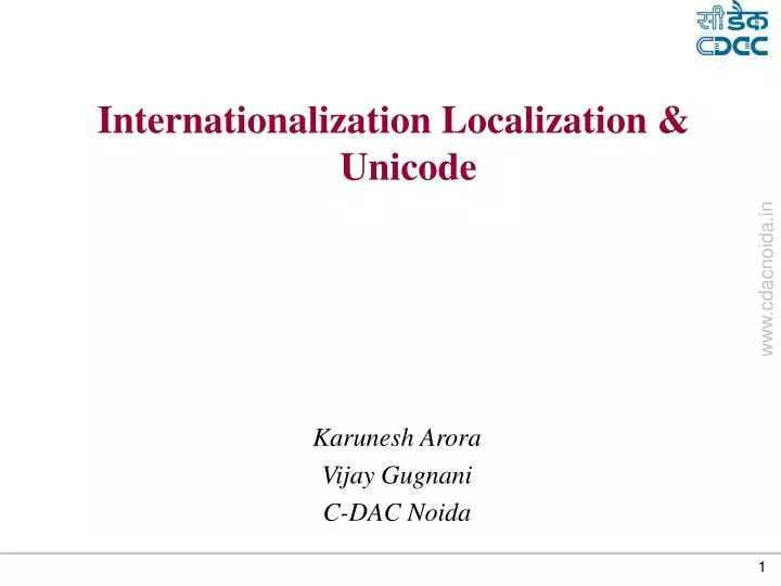 internationalization localization unicode