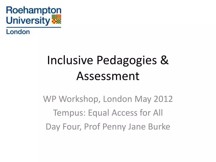 inclusive pedagogies assessment