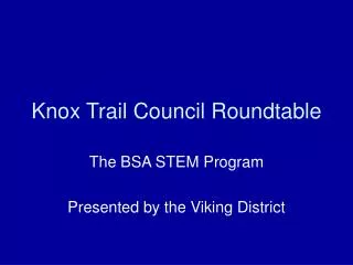 Knox Trail Council Roundtable