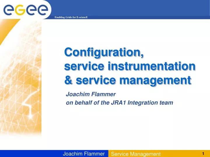 configuration service instrumentation service management