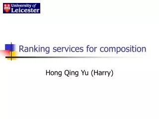 Ranking services for composition