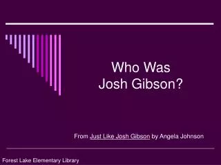Who Was Josh Gibson?