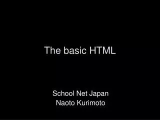 The basic HTML