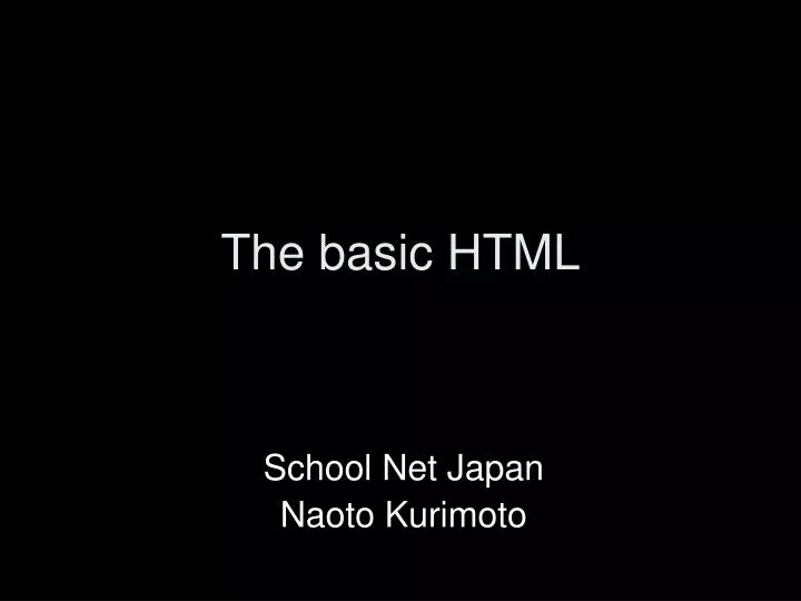 the basic html