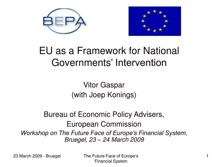 eu as a framework for national governments intervention