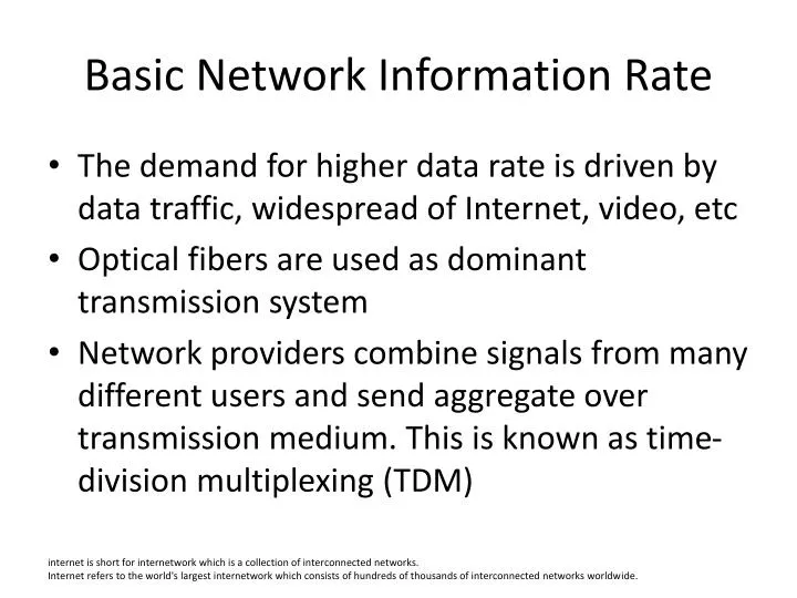 basic network information rate