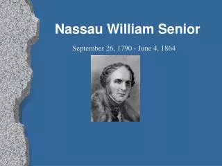 Nassau William Senior