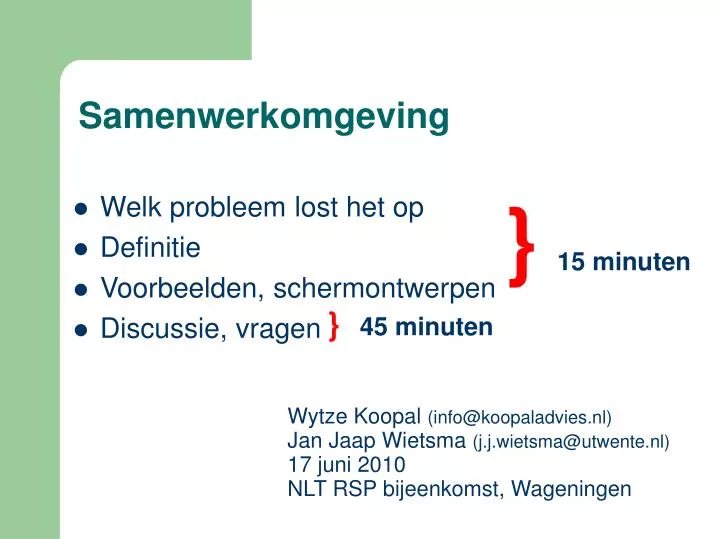 samenwerkomgeving