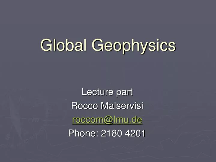 global geophysics
