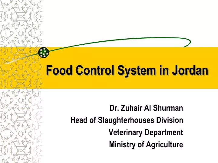 food control system in jordan