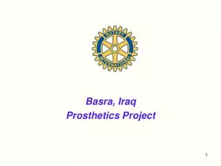 Basra, Iraq Prosthetics Project