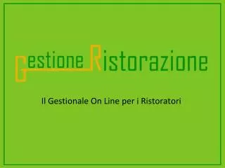 il gestionale on line per i ristoratori