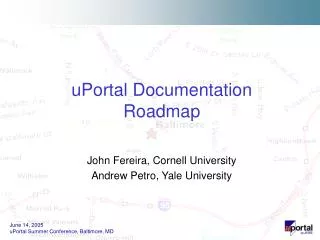uPortal Documentation Roadmap