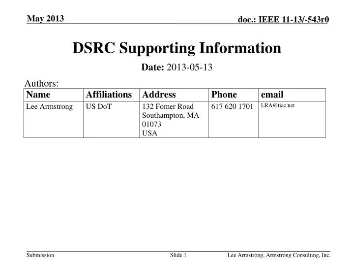 dsrc supporting information