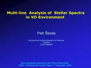 Multi-line Analysis of Stellar Spectra in VO Environment