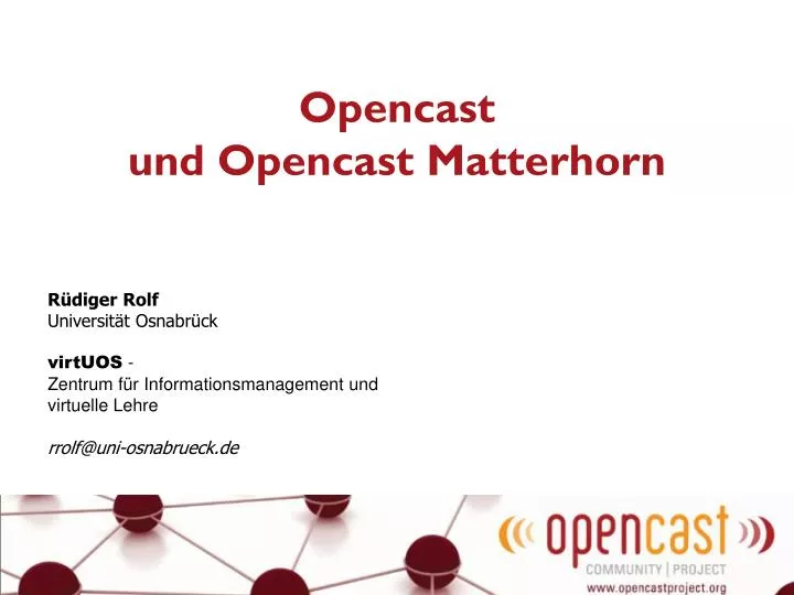 opencast und opencast matterhorn