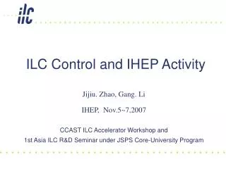 ILC Control and IHEP Activity