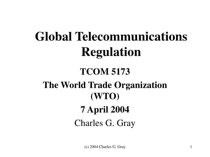 global telecommunications regulation