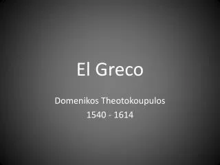 el greco