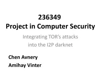 236349  Project in Computer Security