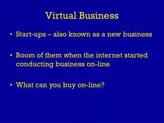 Virtual Business