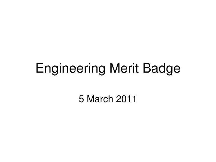 engineering merit badge