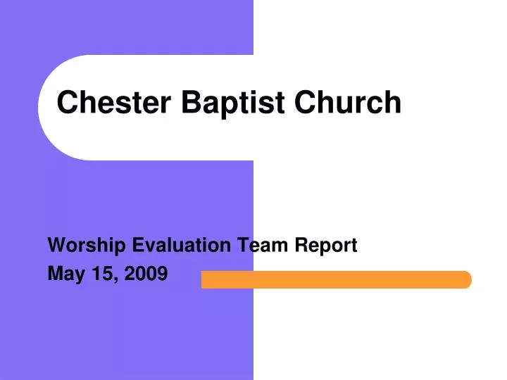 chester baptist church