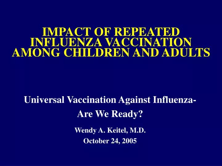 impact of repeated influenza vaccination among children and adults