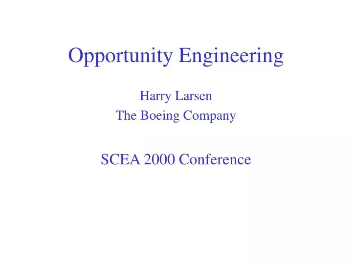 opportunity engineering