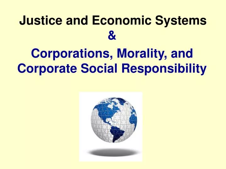 justice and economic systems