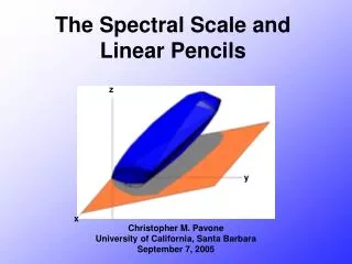 The Spectral Scale and Linear Pencils