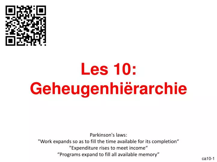 les 10 geheugenhi rarchie