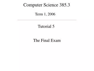 Computer Science 385.3