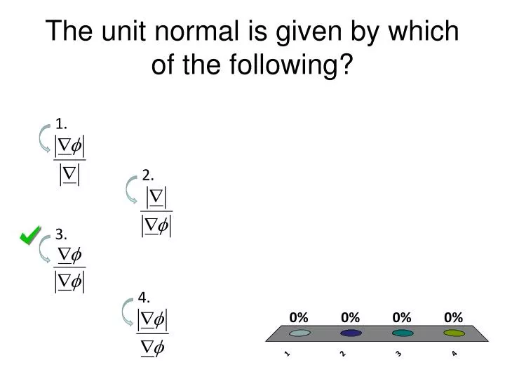 the unit normal is given by which of the following