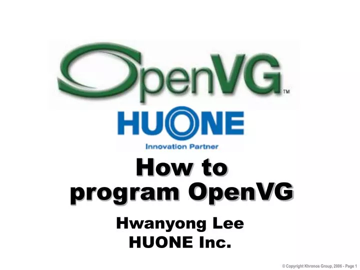 how to program openvg