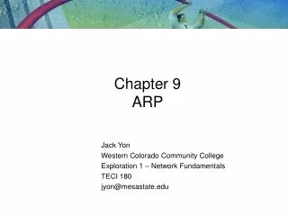 Chapter 9 ARP