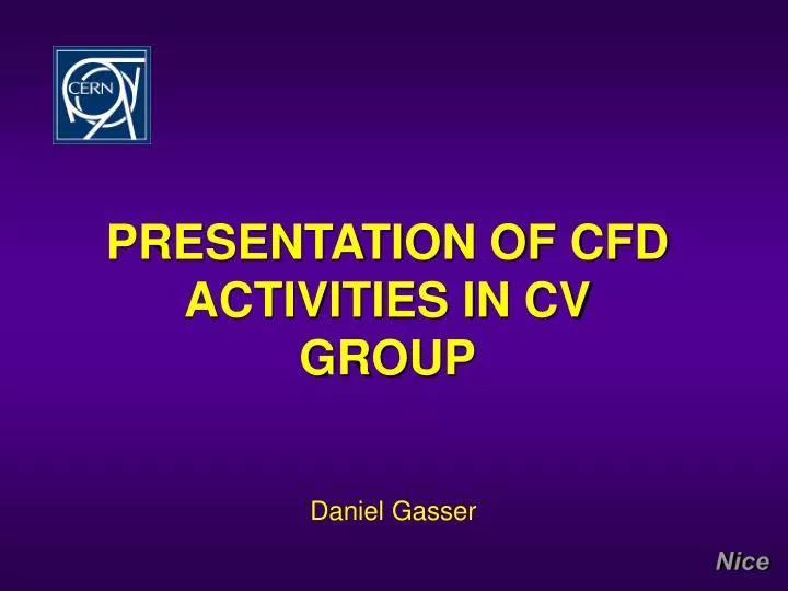 presentation of cfd activities in cv group