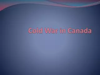 Cold War in Canada