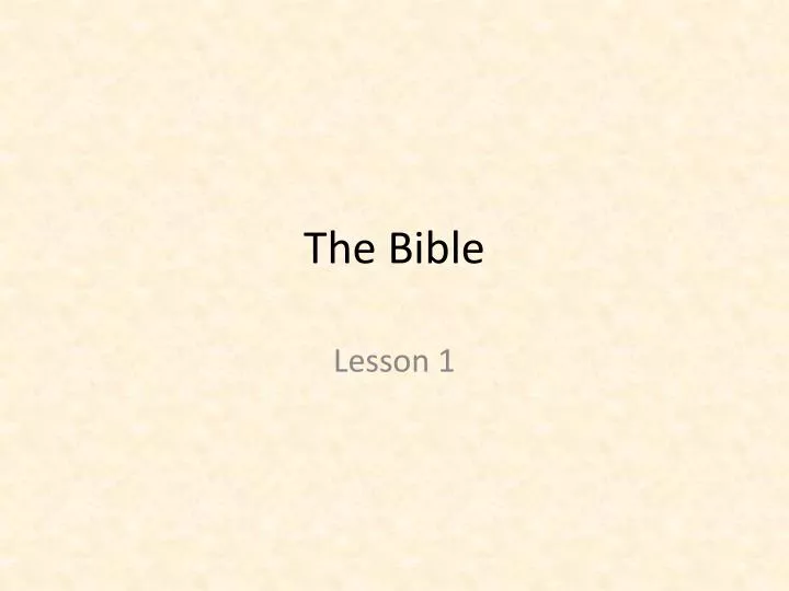 the bible