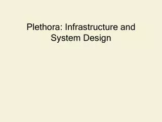Plethora: Infrastructure and System Design