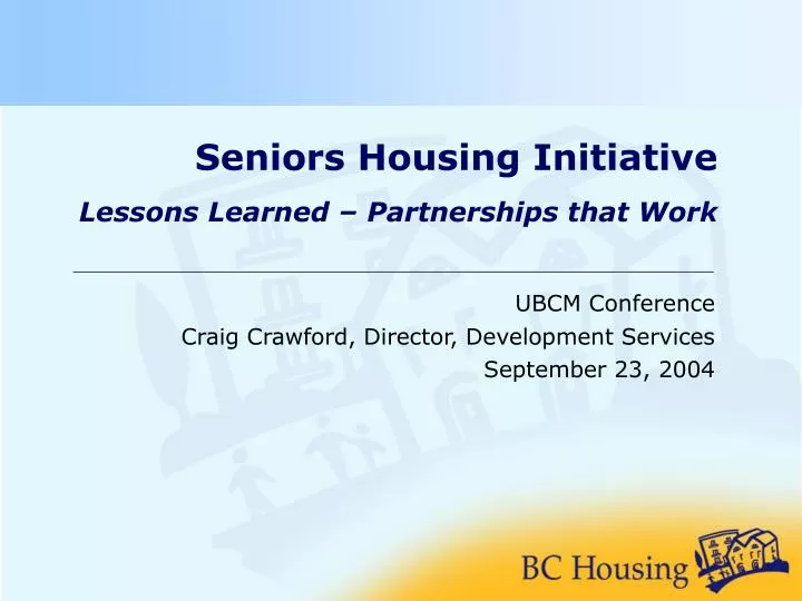 seniors housing initiative lessons learned partnerships that work