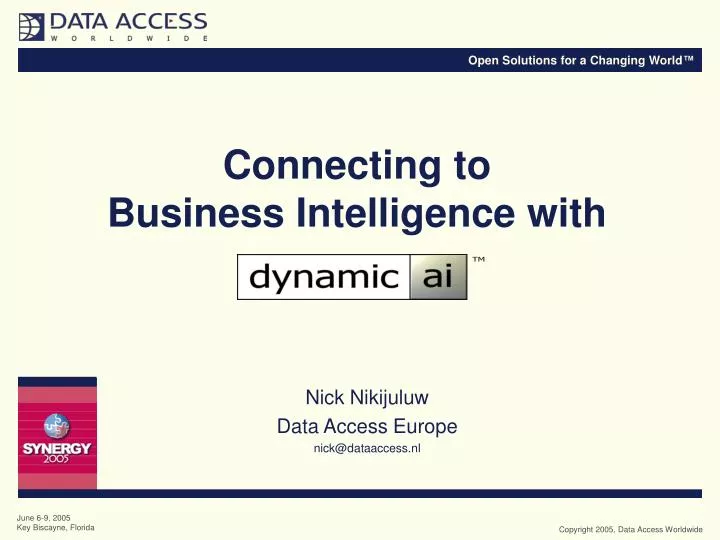 connecting to business intelligence with